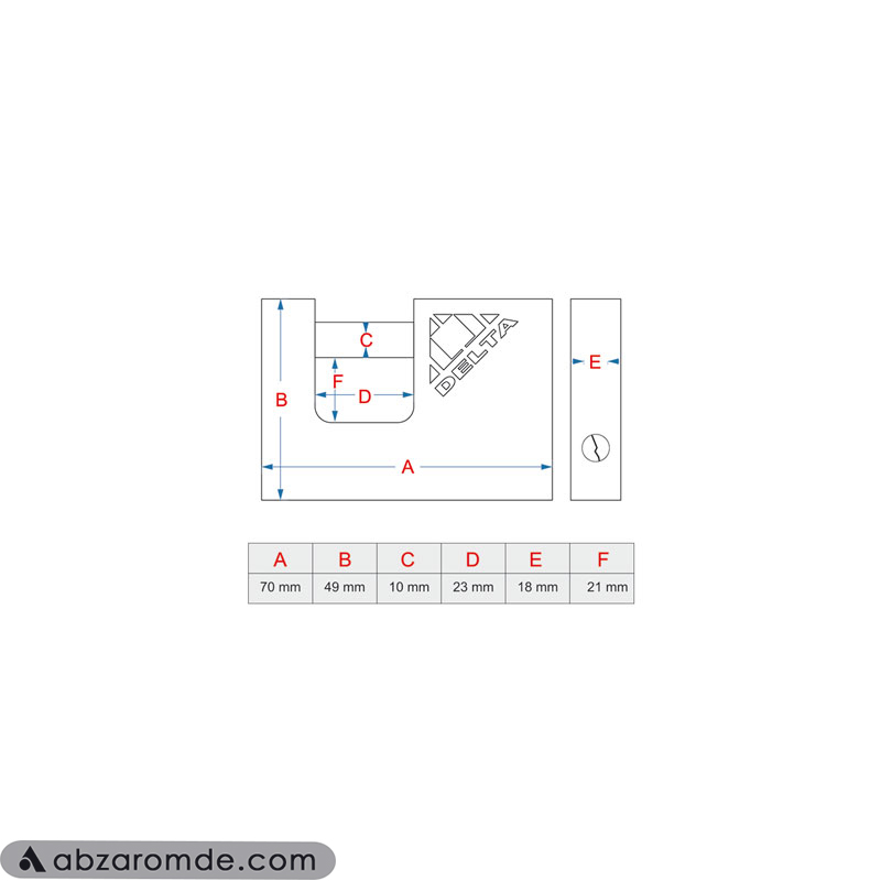 قفل کتابی دلتا در ابزار عمده