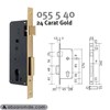 قفل درب سوپیچی سایز 6/5 روبند آب طلا کاویان کد 40-5-055